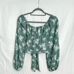 Floral Green Women's Top